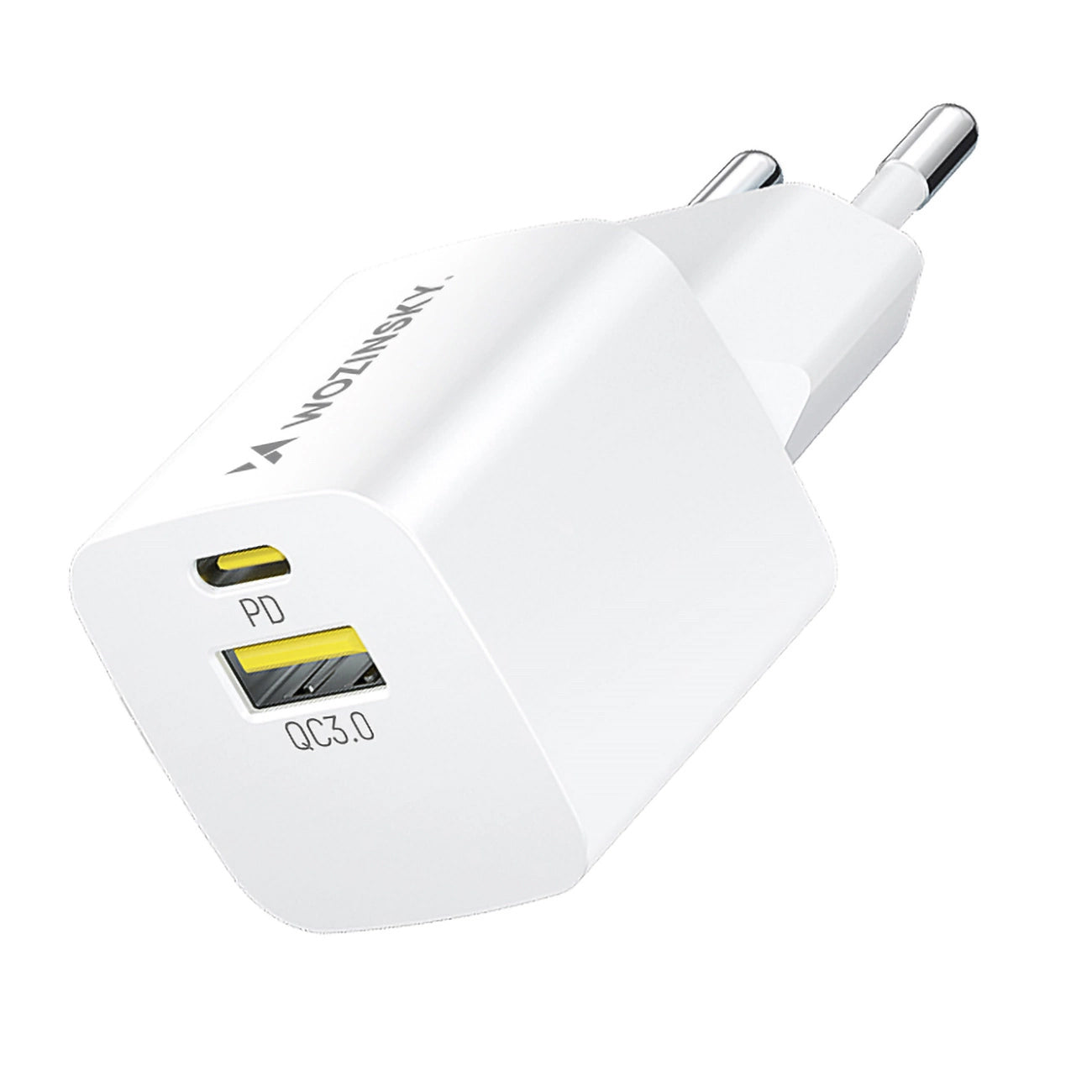 WZK WWCEAC -verkkolaturi, 33W, 3A, 1 x USB-A - 1 x USB-C, Valkoinen