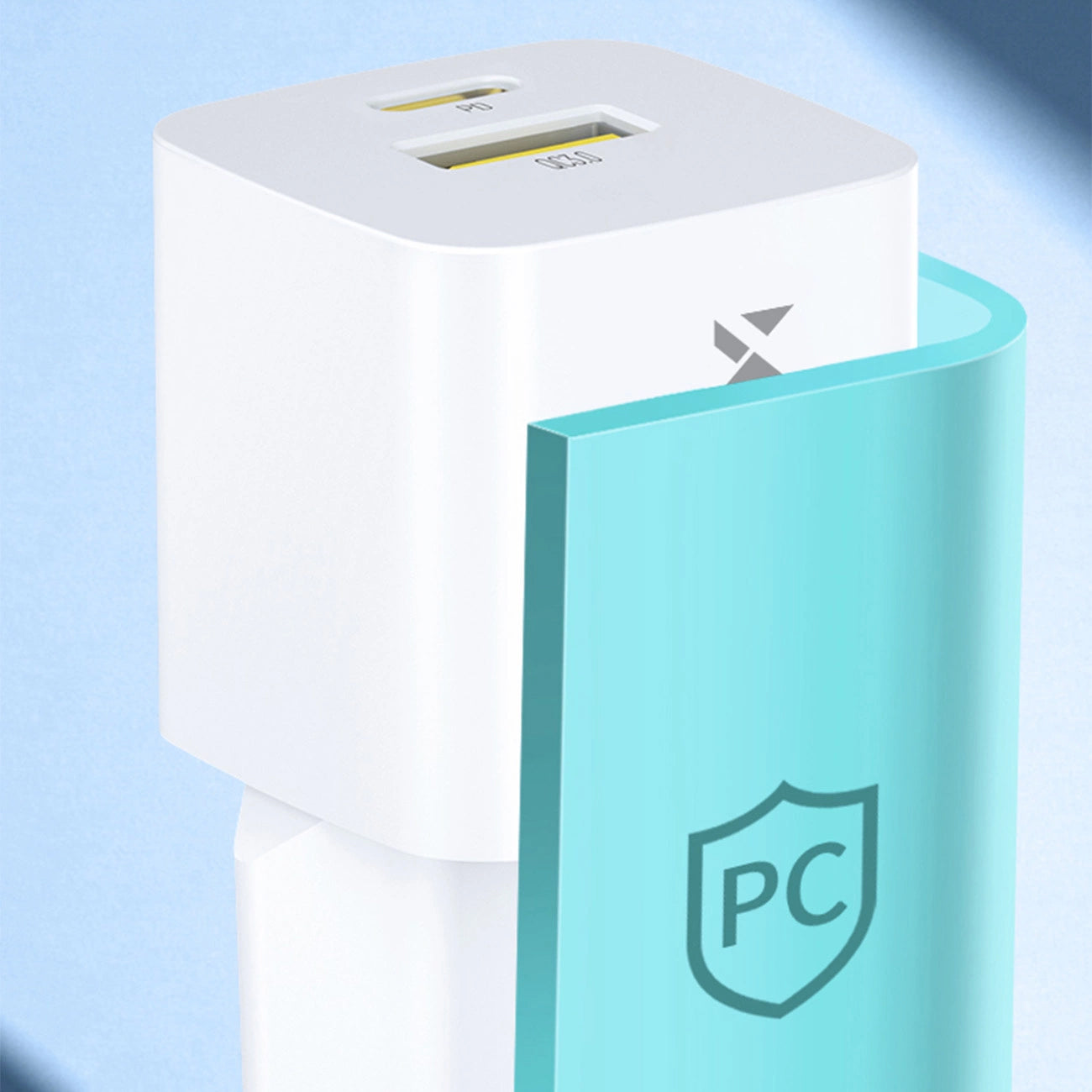WZK WWCEAC -verkkolaturi, 33W, 3A, 1 x USB-A - 1 x USB-C, Valkoinen