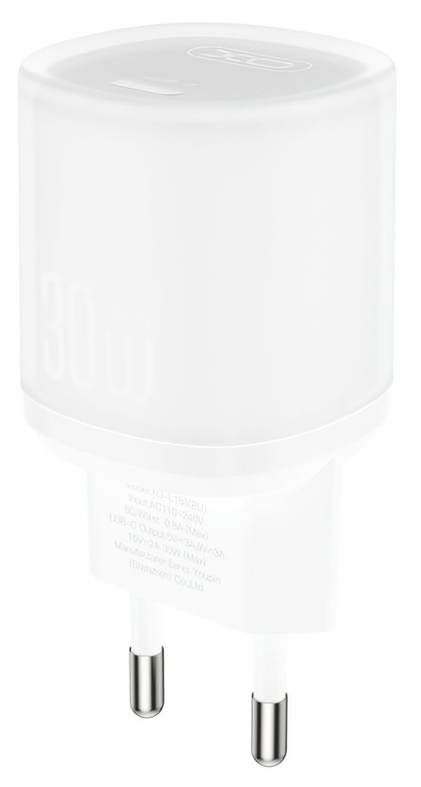 XO Design L150 Verkkolaturi, 30W, 3A, 1 x USB-C, Valkoinen