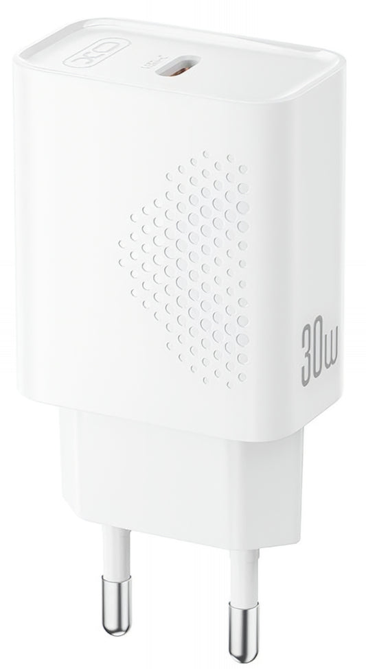 XO Design L162 -verkkolaturi, 30W, 3A, 1 x USB-C, Valkoinen