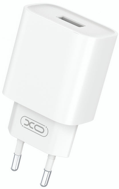 XO Design CE02D Verkkolaturi, 18W, 3A, 1 x USB-A, Valkoinen