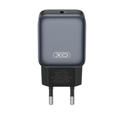 XO Design L153 -verkkolaturi, 20W, 3A, 1 x USB-C, Musta
