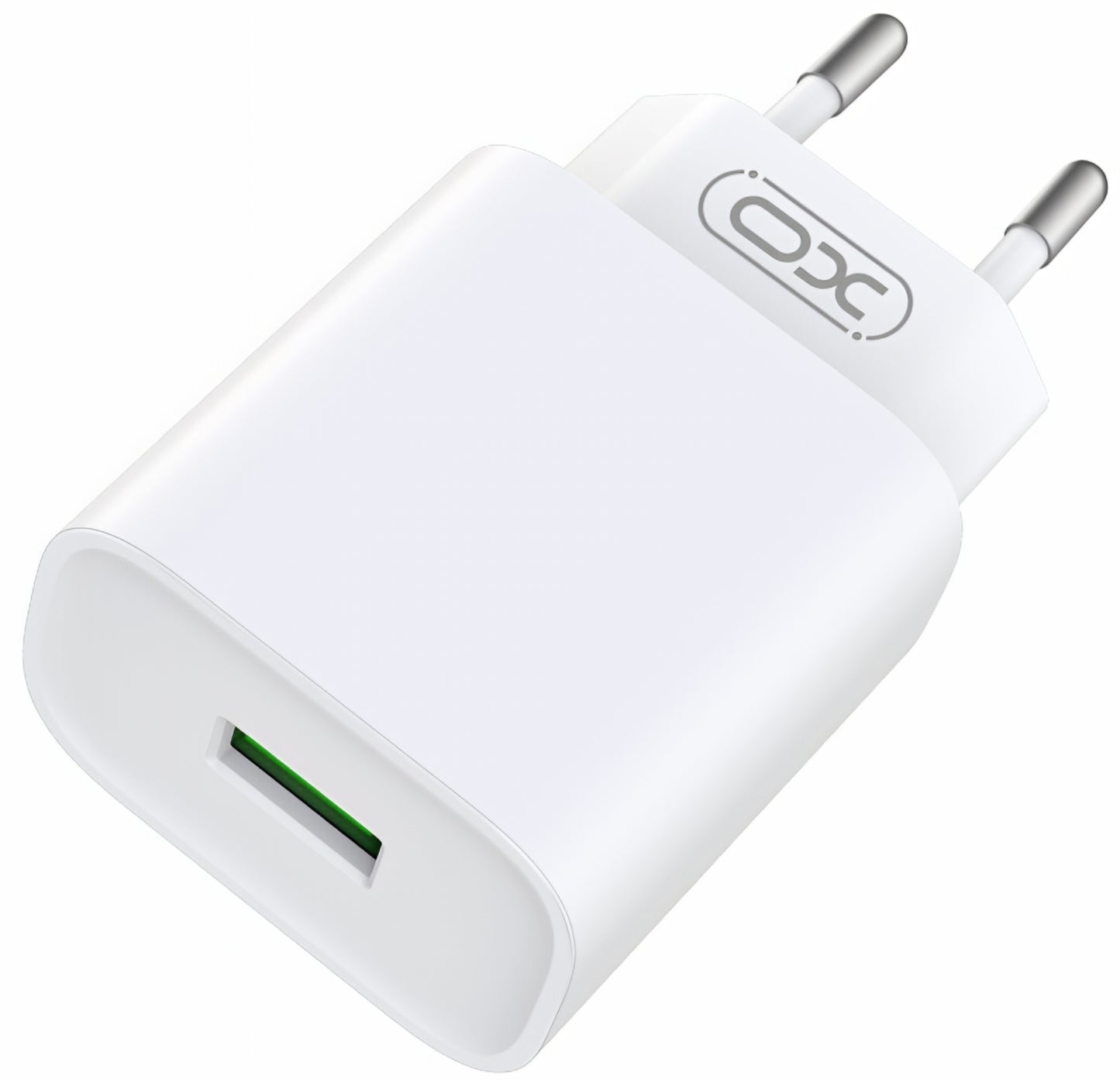 XO Design CE02D Verkkolaturi, 18W, 3A, 1 x USB-A, Valkoinen