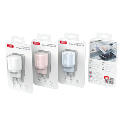 XO Design L150 Verkkolaturi, 30W, 3A, 1 x USB-C, Valkoinen