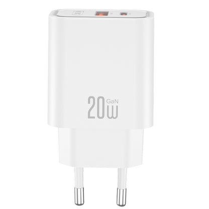 XO Design CE40 verkkolaturi, 20W, 3A, 1 x USB-A - 1 x USB-C, valkoinen