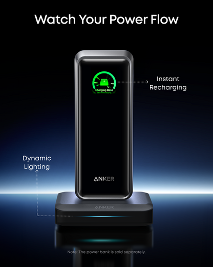 Anker Prime -ulkoinen akkulaturi, 150W, 5A, 1 x Pogo Pin - 1 x USB-A - 2 x USB-C, Musta A1903G11