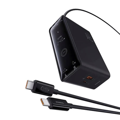 Baseus 5in1 -latausasema, 240W, 5A, 1 x USB-A - 3 x USB-C - 1 x DC, Musta P10163901113-00