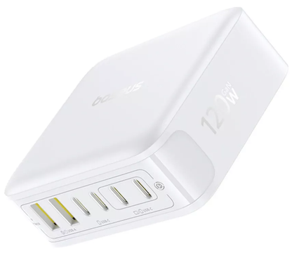 Baseus EnerFill FH21 -latausasema, 120W, 2 x USB-A - 4 x USB-C, Valkoinen E0120T01