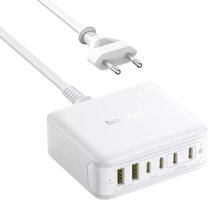 Baseus EnerFill FH21 -latausasema, 120W, 2 x USB-A - 4 x USB-C, Valkoinen E0120T01