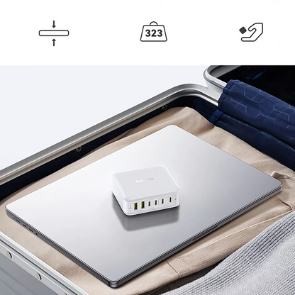 Baseus EnerFill FH21 -latausasema, 120W, 2 x USB-A - 4 x USB-C, Valkoinen E0120T01