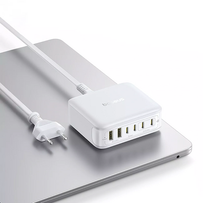 Baseus EnerFill FH21 -latausasema, 120W, 2 x USB-A - 4 x USB-C, Valkoinen E0120T01