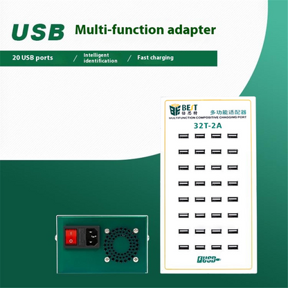 Best 32T-2A -latausasema, 2A, 32 x USB-A, valkoinen