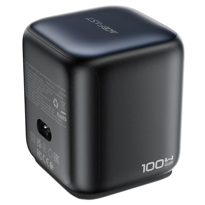 Acefast Z10 USB-C-kaapelilla varustettu latausasema, 100W, 1 x USB-A - 2 x USB-C, musta