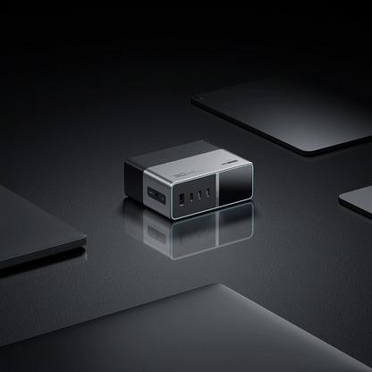 Cuktech TA3005U -latausasema, 300W, 1 x DC - 1 x USB-A - 3 x USB-C, harmaa