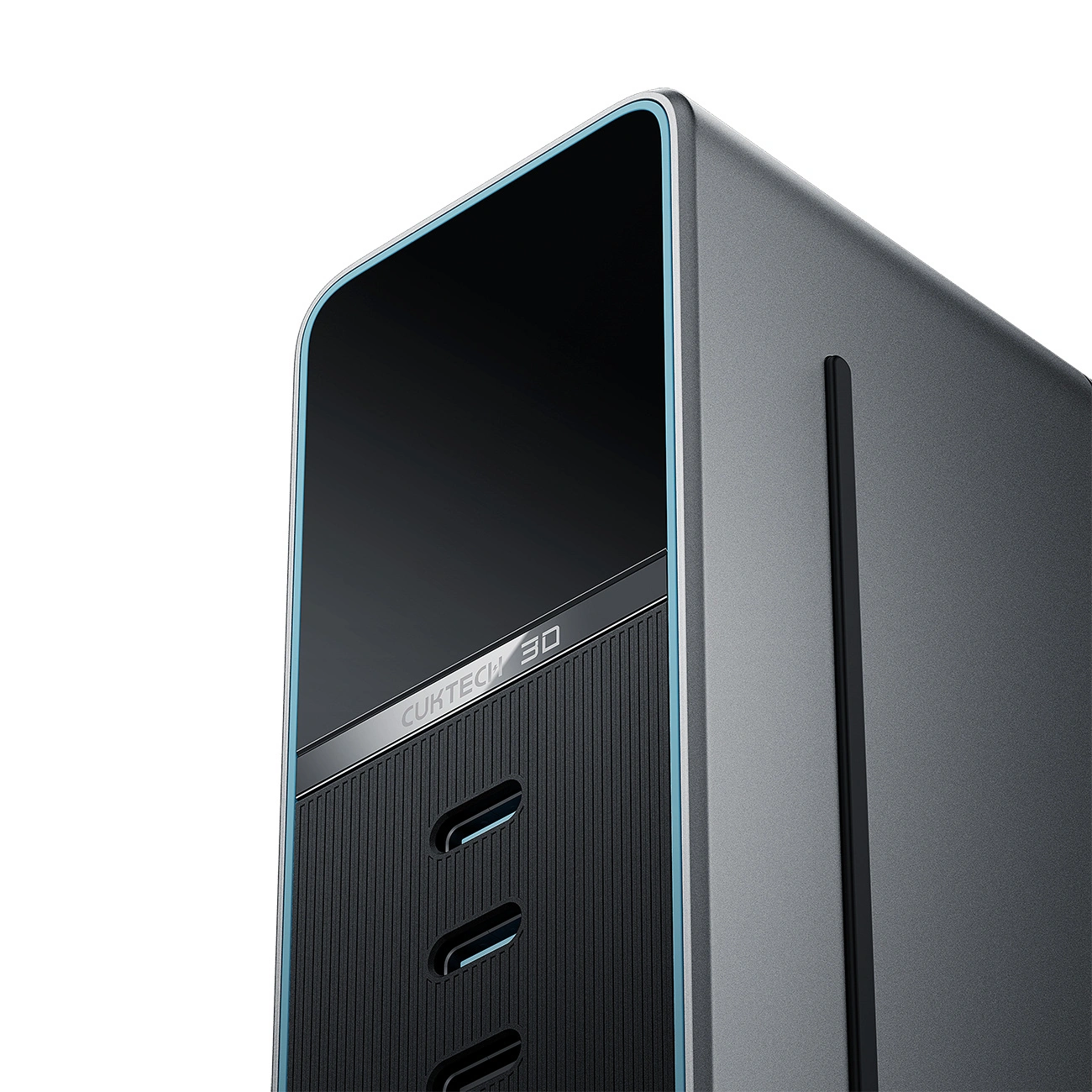 Cuktech TA3005U -latausasema, 300W, 1 x DC - 1 x USB-A - 3 x USB-C, harmaa