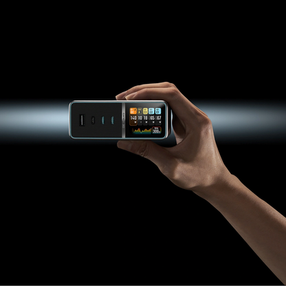Cuktech TA3005U -latausasema, 300W, 1 x DC - 1 x USB-A - 3 x USB-C, harmaa