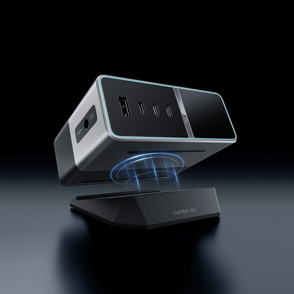 Cuktech TA3005U -latausasema, 300W, 1 x DC - 1 x USB-A - 3 x USB-C, harmaa