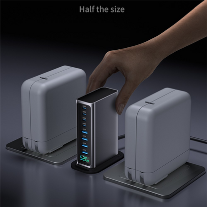 OEM-telakkalaturi, 520W, 5A, 4 x USB-A - 4 x USB-C, Harmaa