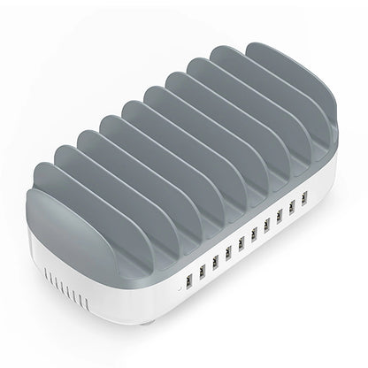Orico DUK-10P-V1 latausasema, 120W, 2.4A, 10 x USB-A, Valkoinen