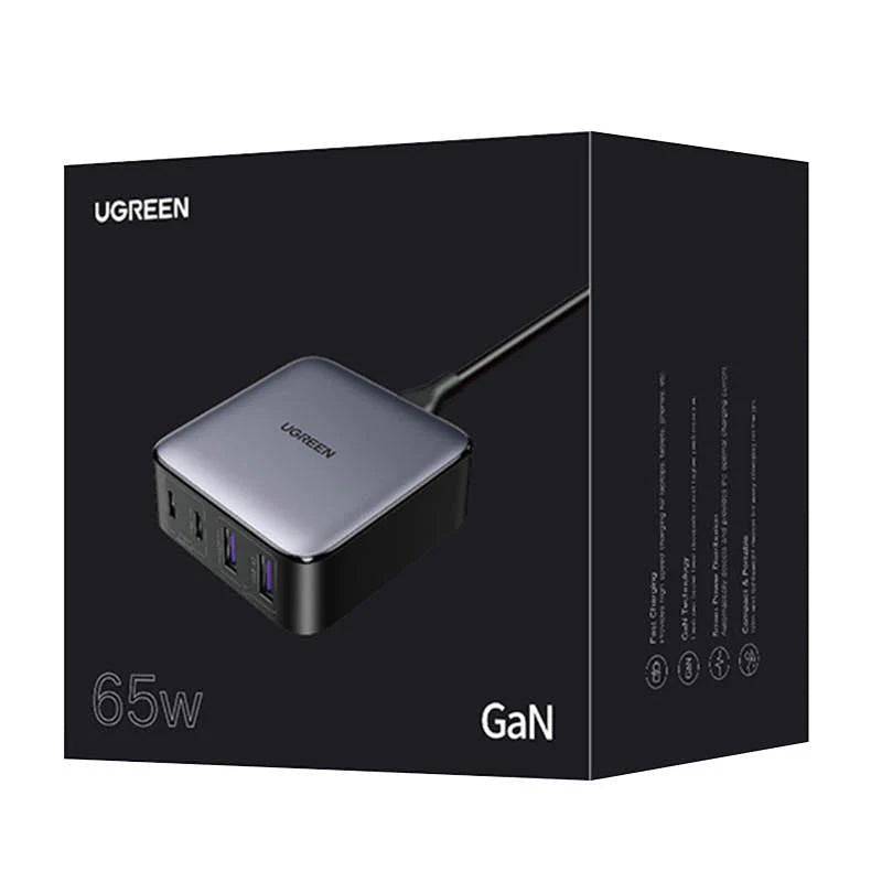 UGREEN CD327 Nexode Charging Station, 65W, 3.25A, 2 x USB-A - 2 x USB-C, Black