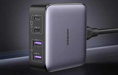 UGREEN CD327 Nexode Charging Station, 65W, 3.25A, 2 x USB-A - 2 x USB-C, Black