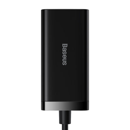 USB-C Baseus GaN3 Pro -latausasema, 100W, 5A, 2 x USB-A - 2 x USB-C, Musta, Uudelleenpakattu CCGP000101