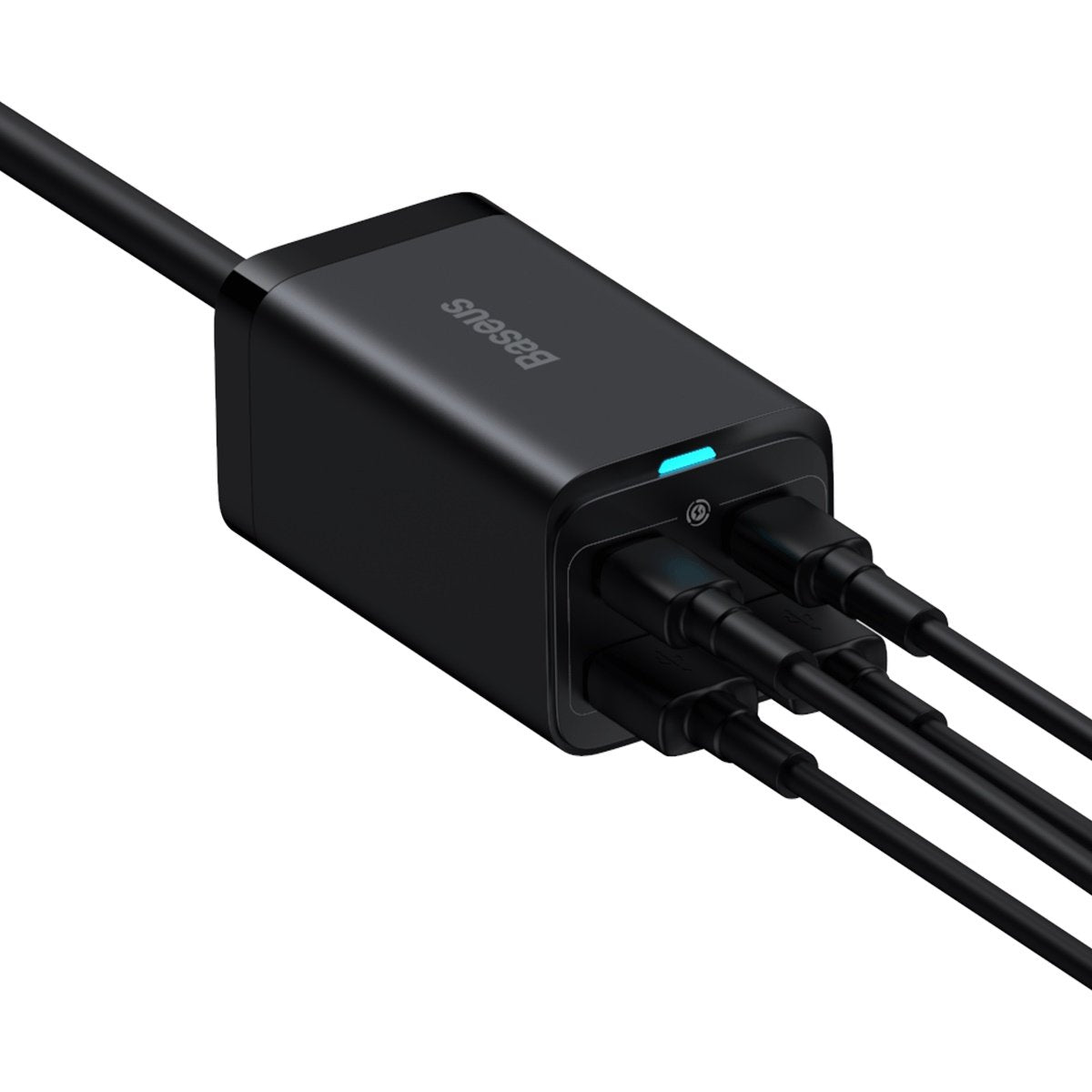 USB-C Baseus GaN3 Pro -latausasema, 100W, 5A, 2 x USB-A - 2 x USB-C, Musta, Uudelleenpakattu CCGP000101
