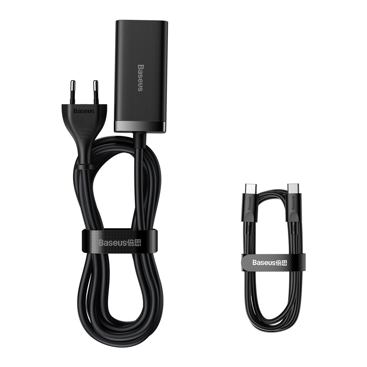 USB-C Baseus GaN3 Pro -latausasema, 100W, 5A, 2 x USB-A - 2 x USB-C, Musta, Uudelleenpakattu CCGP000101