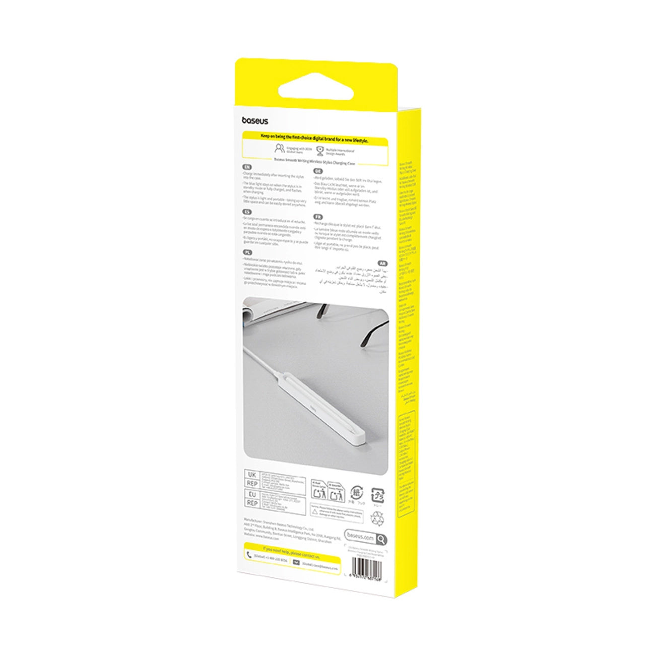 Baseus Wireless-laturi Touchpen Smooth Writing Stylusille, Valkoinen P80015907213-00