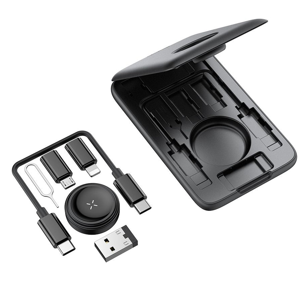 Langaton laturi McDodo CH-2440 8in1 Apple Watch Seriesille, Musta