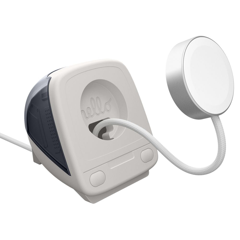 Spigen C1 Classic -teline Apple Watch -sarjan langattomalle laturille, Harmaa AMP09340
