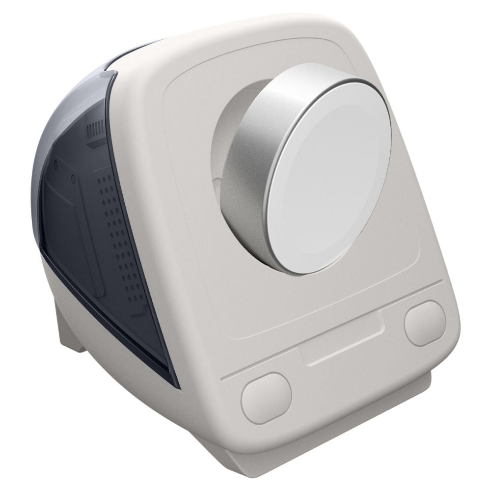 Spigen C1 Classic -teline Apple Watch -sarjan langattomalle laturille, Harmaa AMP09340