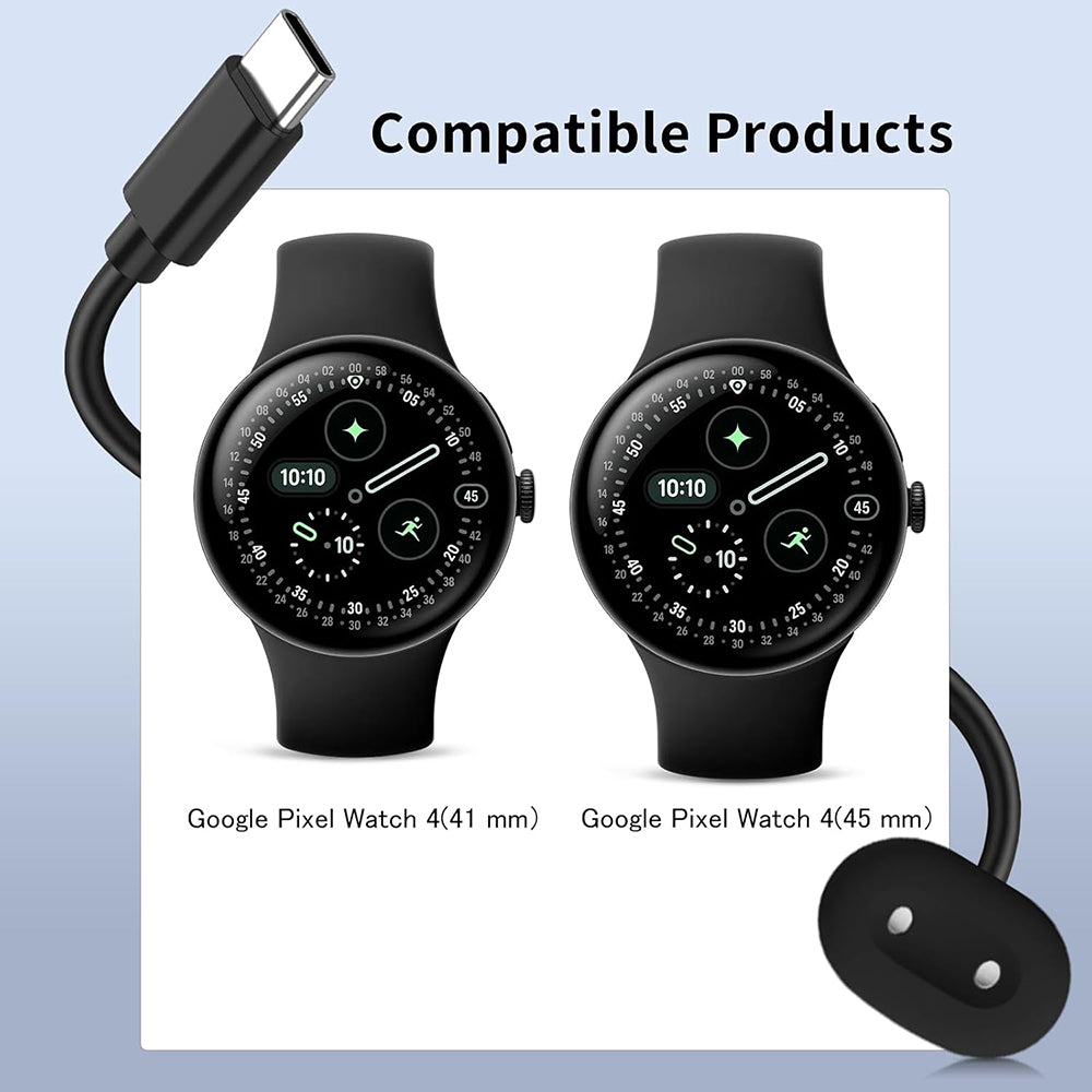 Langaton laturi Techsuit THPX Google Pixel Watch 4 -sarjalle, Valkoinen