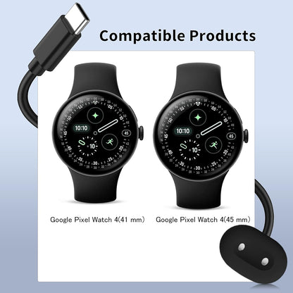 Langaton laturi Techsuit THPX Google Pixel Watch 4 -sarjalle, Valkoinen