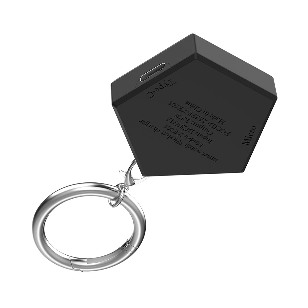 Langaton Techsuit TSC4 -laturi Samsung Galaxy Watch -sarjalle, Musta