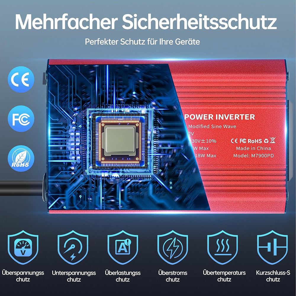 Sähköinen auton invertteri Techsuit FlexiCarVolt, 300W