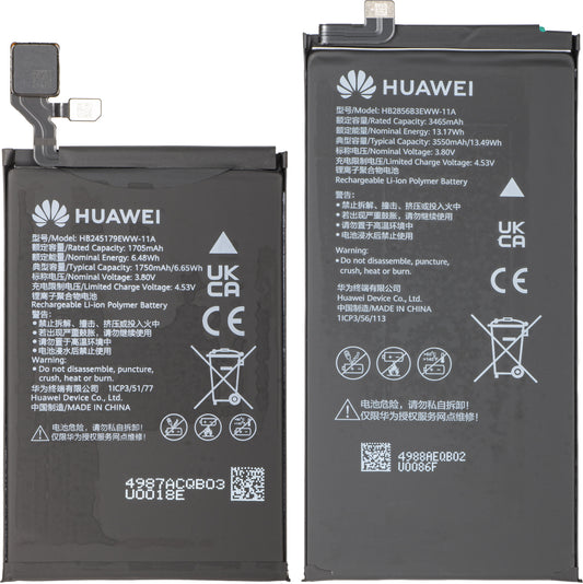 Akkusarja HB2856B3EWW-11A + HB245179EWW-11A Huawei Mate X7:lle Service Pack ja omistetut huoltotyökalut