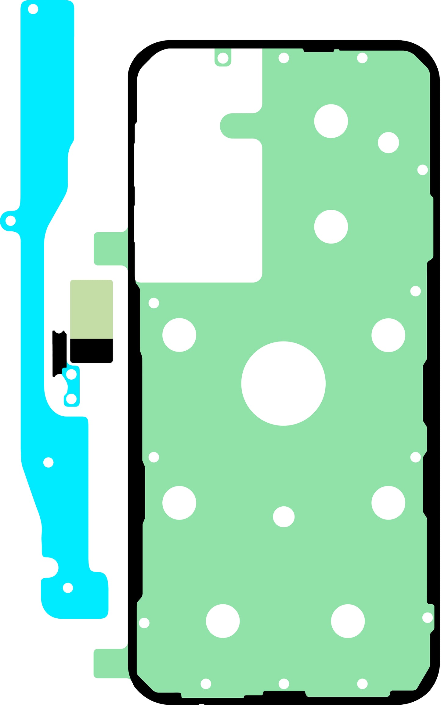 Kit Adeziv Display Samsung Galaxy A55 5G A556, Service Pack GH82-34540A