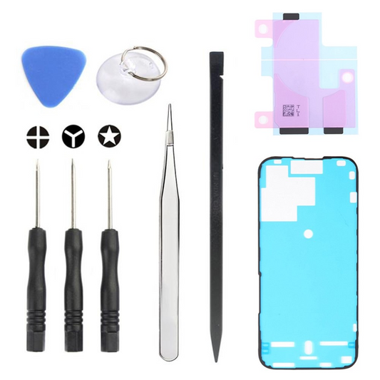 Jiafa JF-8162 korjaussarja Apple iPhone 15 Pro -akun vaihtoon, 9in1