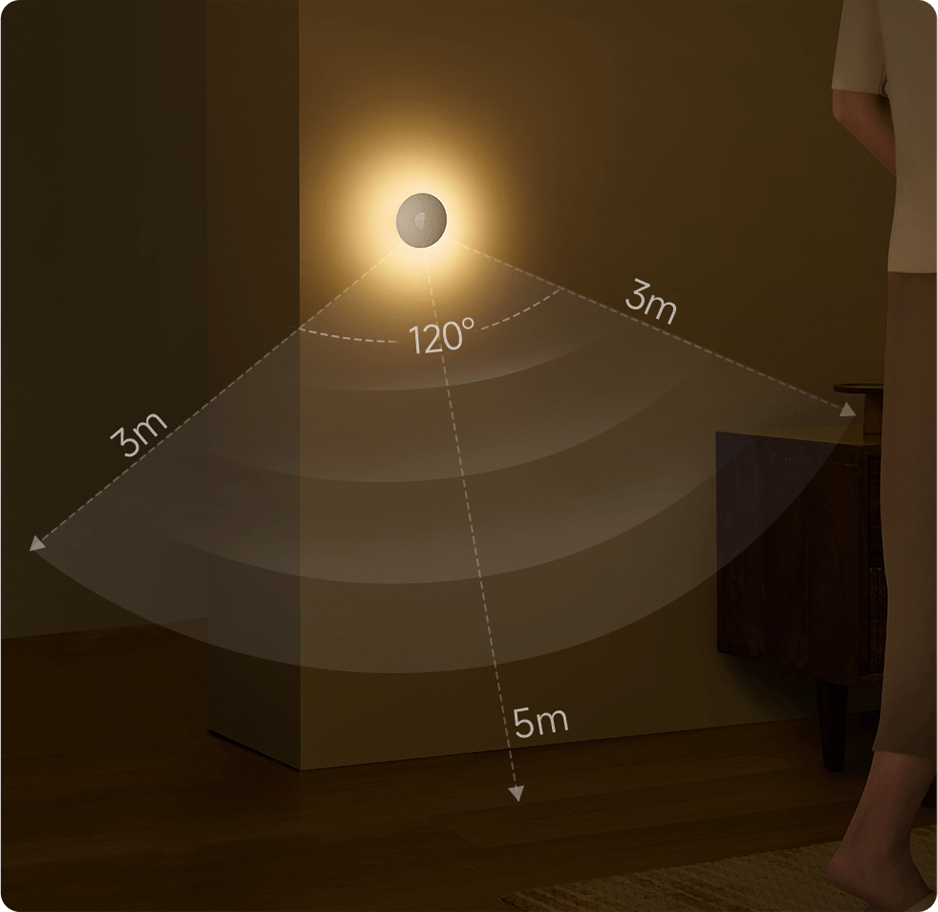 Xiaomi Light 3 Led-yövalo, 2700K, Sensori, Valkoinen BHR8978GL