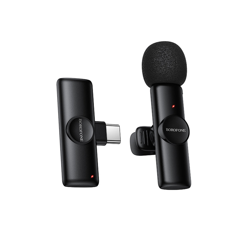 Borofone BFK16 Winner lavalierimikrofoni, USB-C, Musta