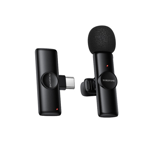 Borofone BFK16 Winner lavalierimikrofoni, USB-C, Musta