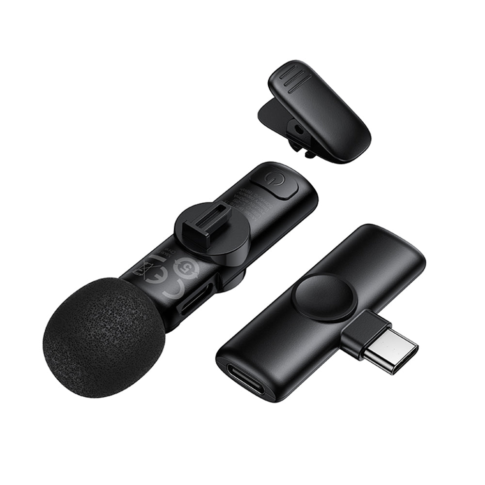 Borofone BFK16 Winner lavalierimikrofoni, USB-C, Musta