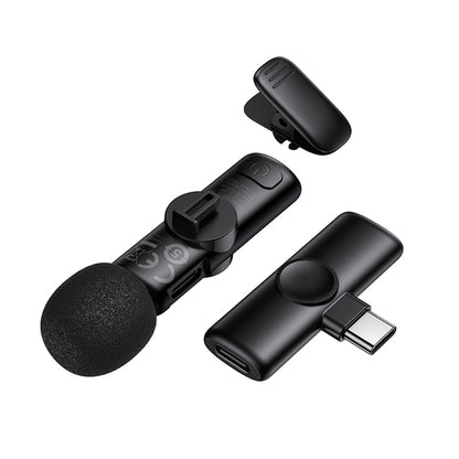 Borofone BFK16 Winner lavalierimikrofoni, USB-C, Musta