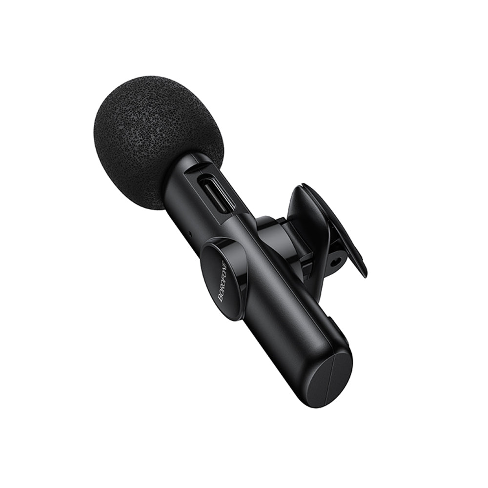 Borofone BFK16 Winner lavalierimikrofoni, USB-C, Musta