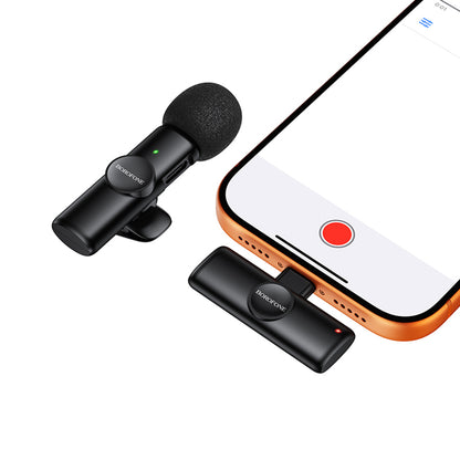 Borofone BFK16 Winner lavalierimikrofoni, USB-C, Musta