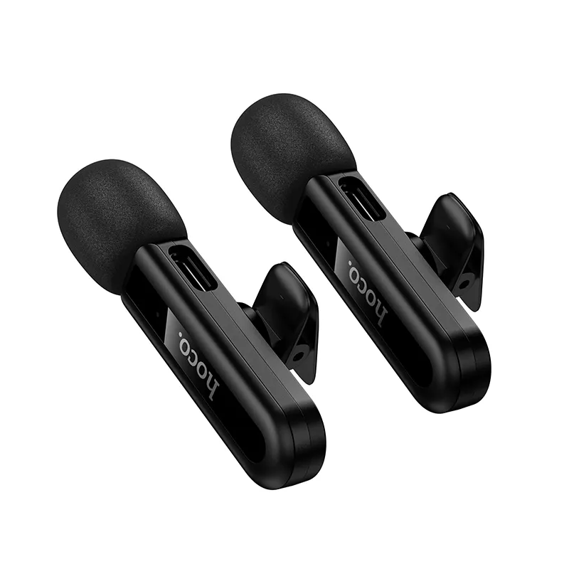 HOCO L20A -mikrofonisetti, USB-C / Lightning, 2 kappaleen setti, Musta