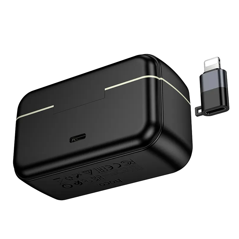 HOCO L22 -mikrofoni, USB-C / Lightning, 2 kappaleen setti, Musta