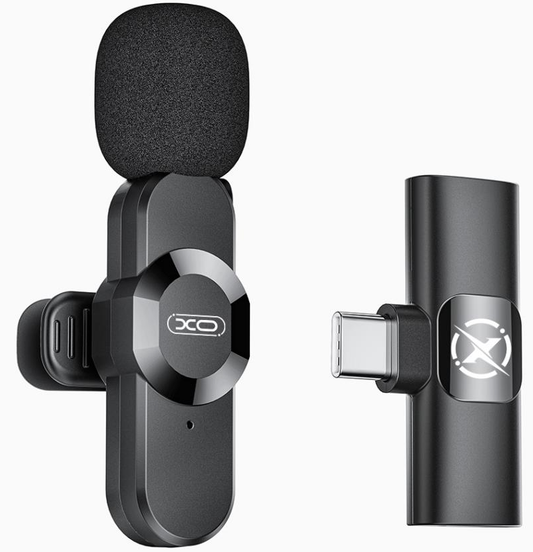 Lavaliera XO Design MC14 Dual, USB-C / Lightning, 2 kappaleen setti, Musta