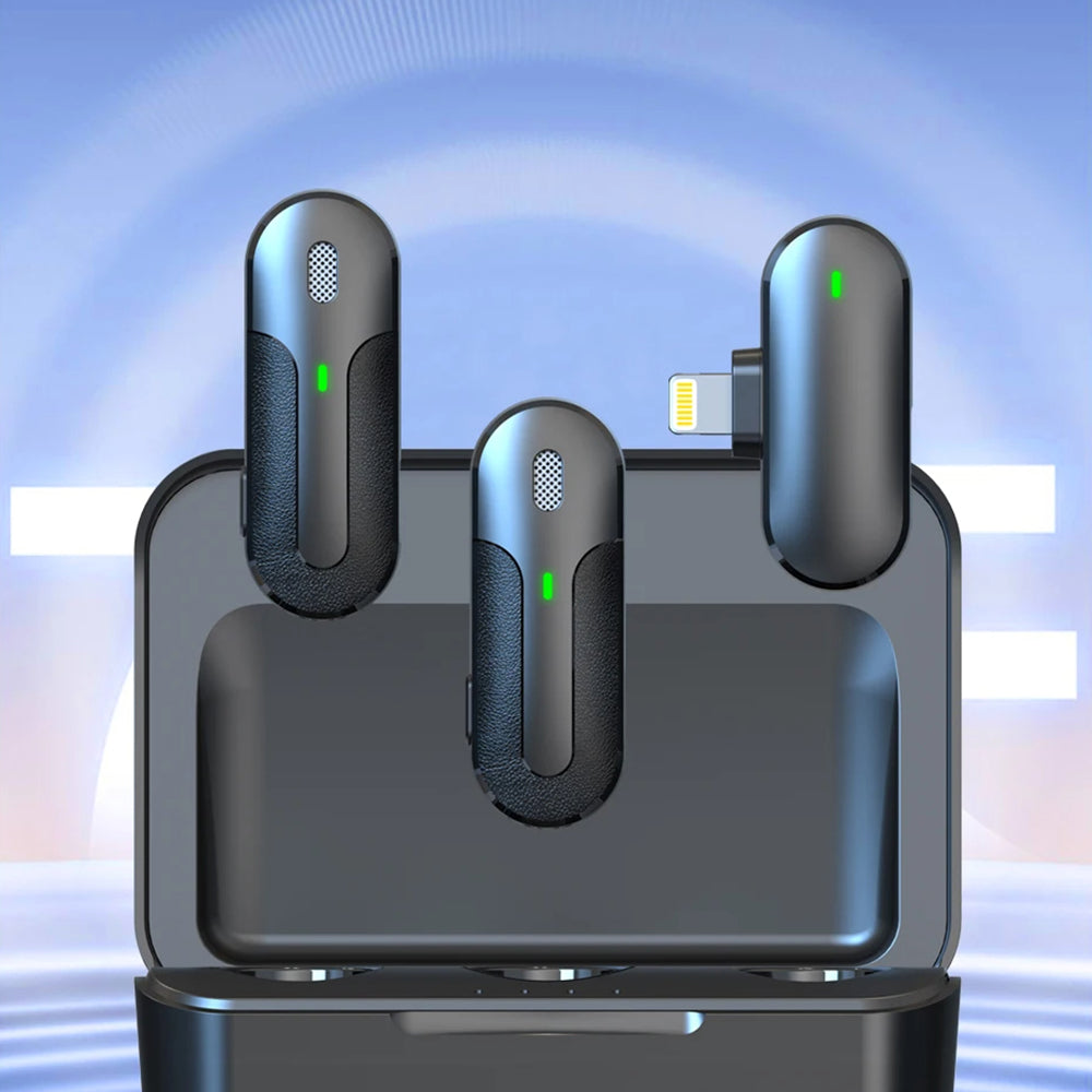 Lavalier-mikrofoni Yesido KR16, Lightning, 2 kappaleen setti, Musta